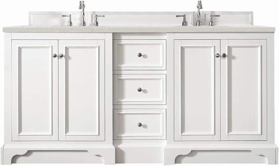 James Martin Vanities 73" De Soto Vanity in Bright White