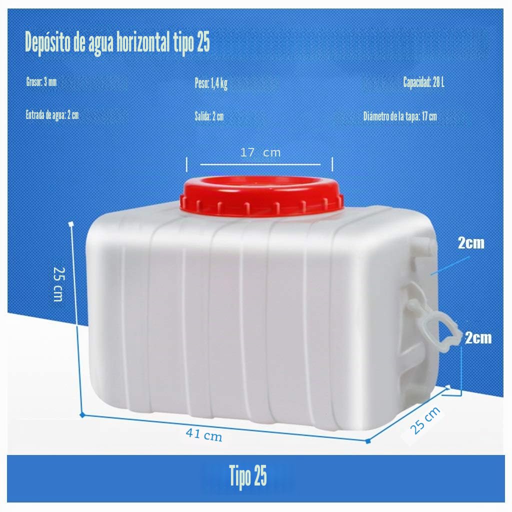Tanque Contenedor de Agua Deposito Agua 28L/80L/110L/160L/200 Grande Almacenamiento De Agua Contenedores Sin BPA Con Grifo El Plastico Grado De Comida Almacenamiento De Agua Al Aire Libre Depósito De