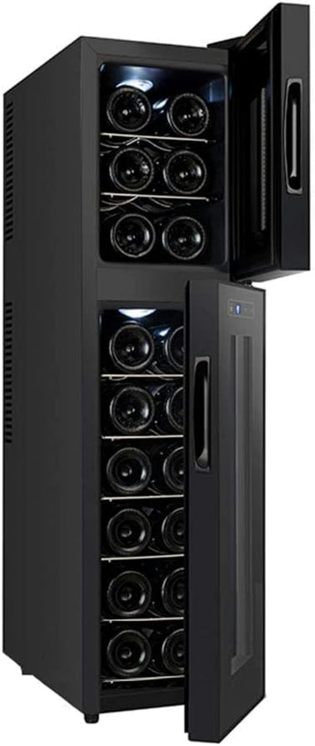 QPZMALSKY Gabinete Independiente para 18 Botellas Refrigeradores de Vino Integrados y autónomos