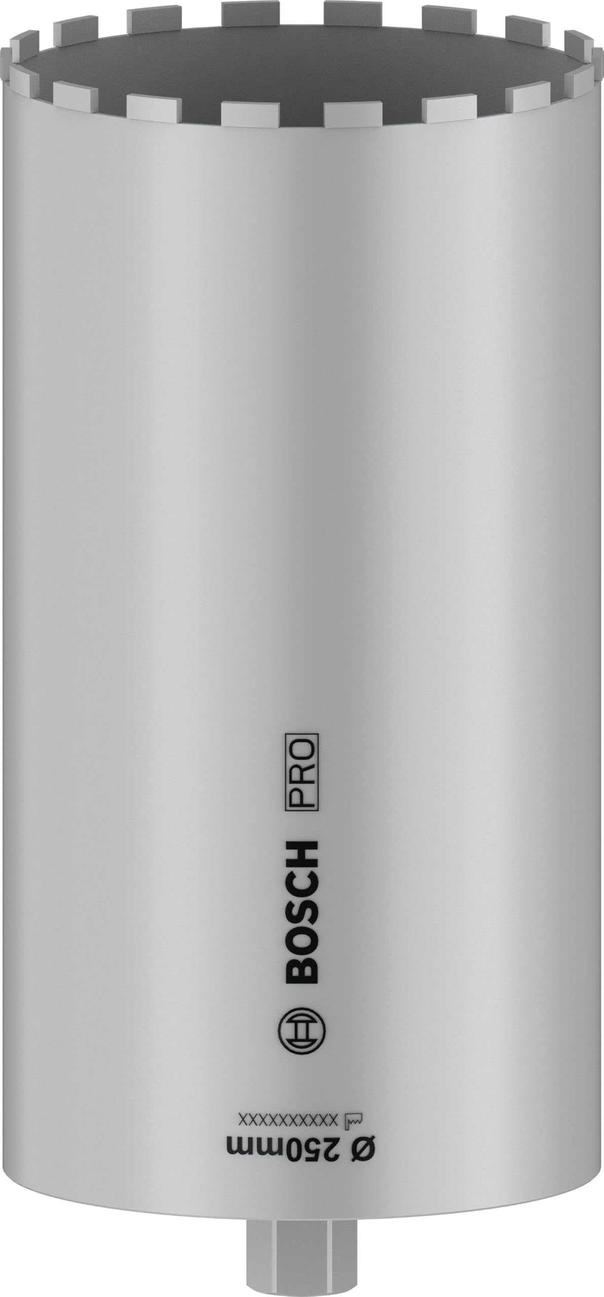 Bosch 1 x PRO Wiertło wiertnicze na mokro do wierteł diamentowych, 1 1/4" UNC (do betonu, żelbetonu, Ø 250 mm, profesjonalne akcesoria do wierteł diamentowych)
