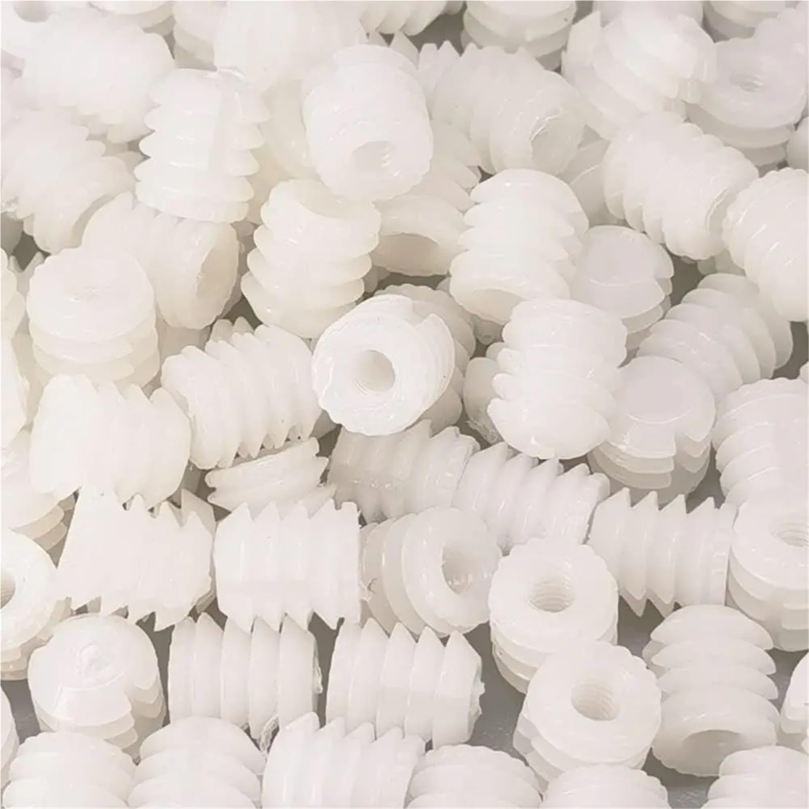 Juego de tacos de expansión de bisagra de plástico blanco, duraderos, 0.35 x 0.4 pulgadas, insertos de clavija de tornillo, para baño, cocina (1000 unidades)