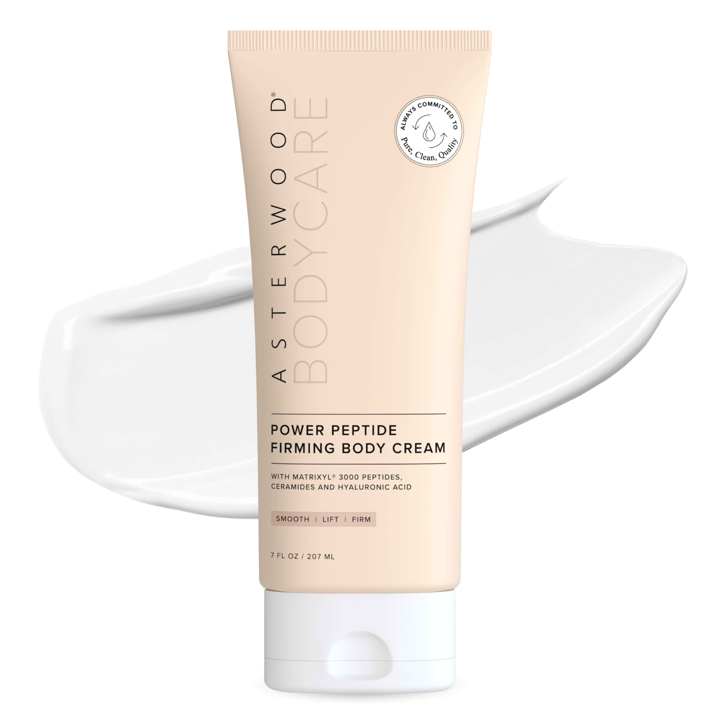 AsterwoodPower Peptide Firming Body Cream, Skin Care for Body 7 Fl Oz Matrixyl 3000, LIFT Oléoactif, Ceramides & Hyaluronic Acid for Skin Tightening, Lifting & Barrier Repair