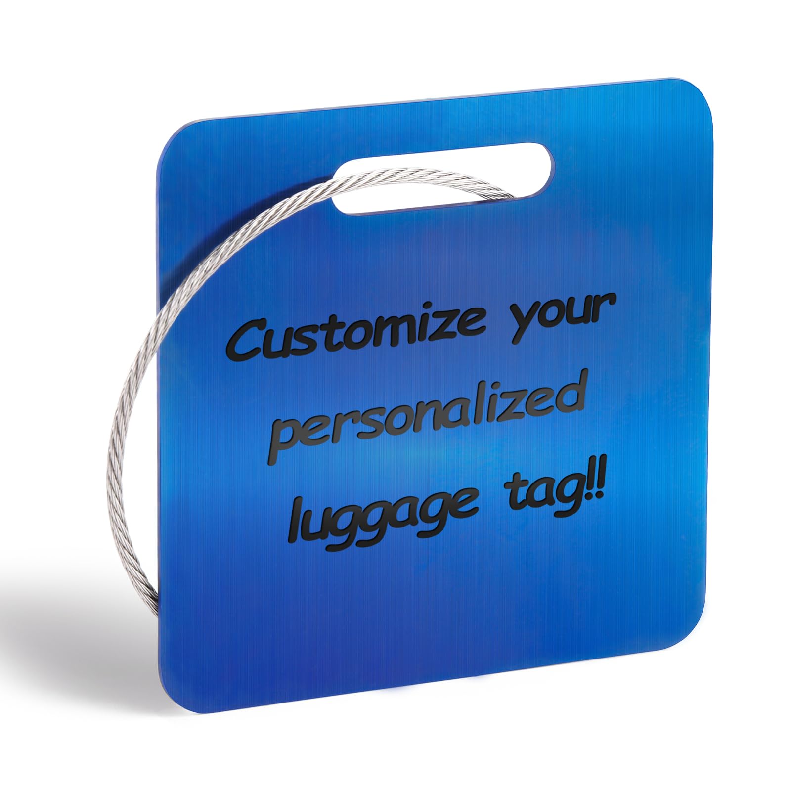 comfortez Custom Luggage Tags for Suitcase Premium Stainless Steels Personalized Metal Luggage Tags Customized Travel Name Tags Heavy Duty Baggage Tag