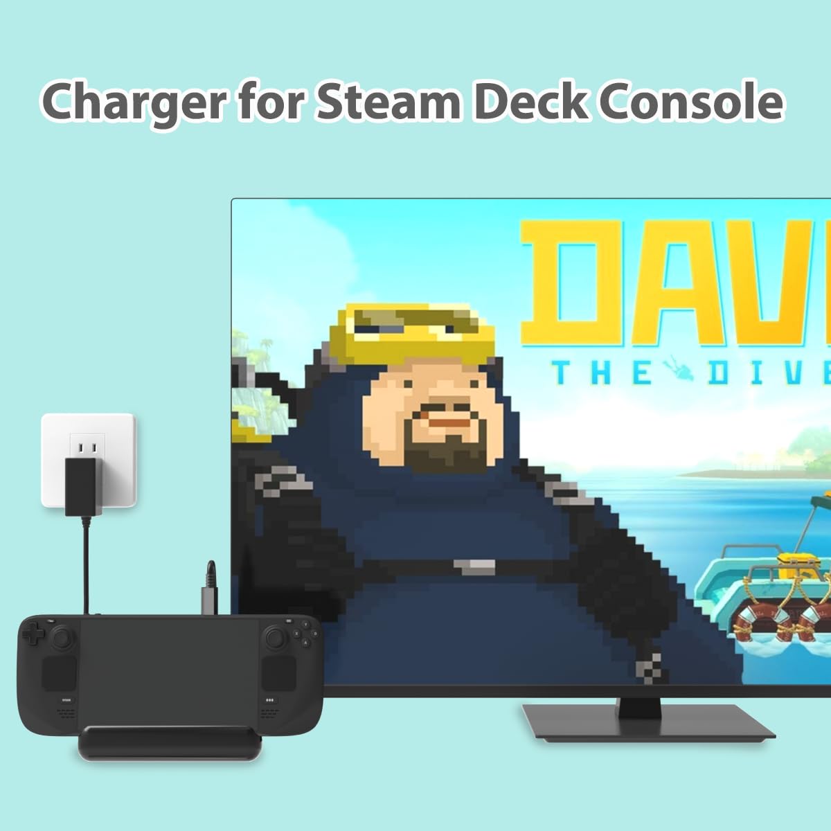 Caricabatterie per Nintendo Switch, adattatore di alimentazione CA per Nintendo Switch e OLED e Lite con cavo di ricarica da 1,8 m, uscita 15 V 2,6 A, supporta la modalità dock TV, deck Steam