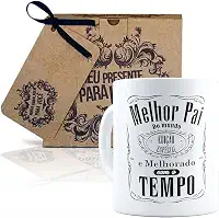 Generico Caneca Branca Edio Especial "Melhor Pai do Mundo", Embalagem Presente, Ceramica, Caneca, 325 Milliliters, Casa, Bebidas Quentes, Frias
