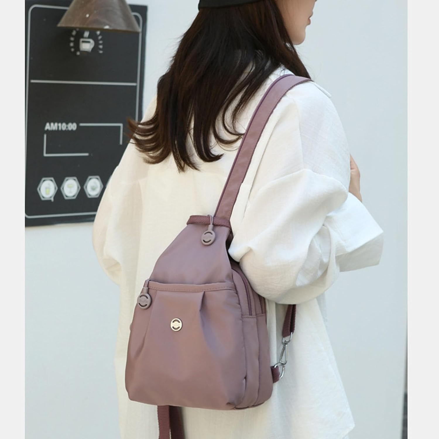 Waterproof 2-Way Commuter Bag, Anti-Theft Convertible Convertable Backpack,Comfortable Carrying for Women - Image 7