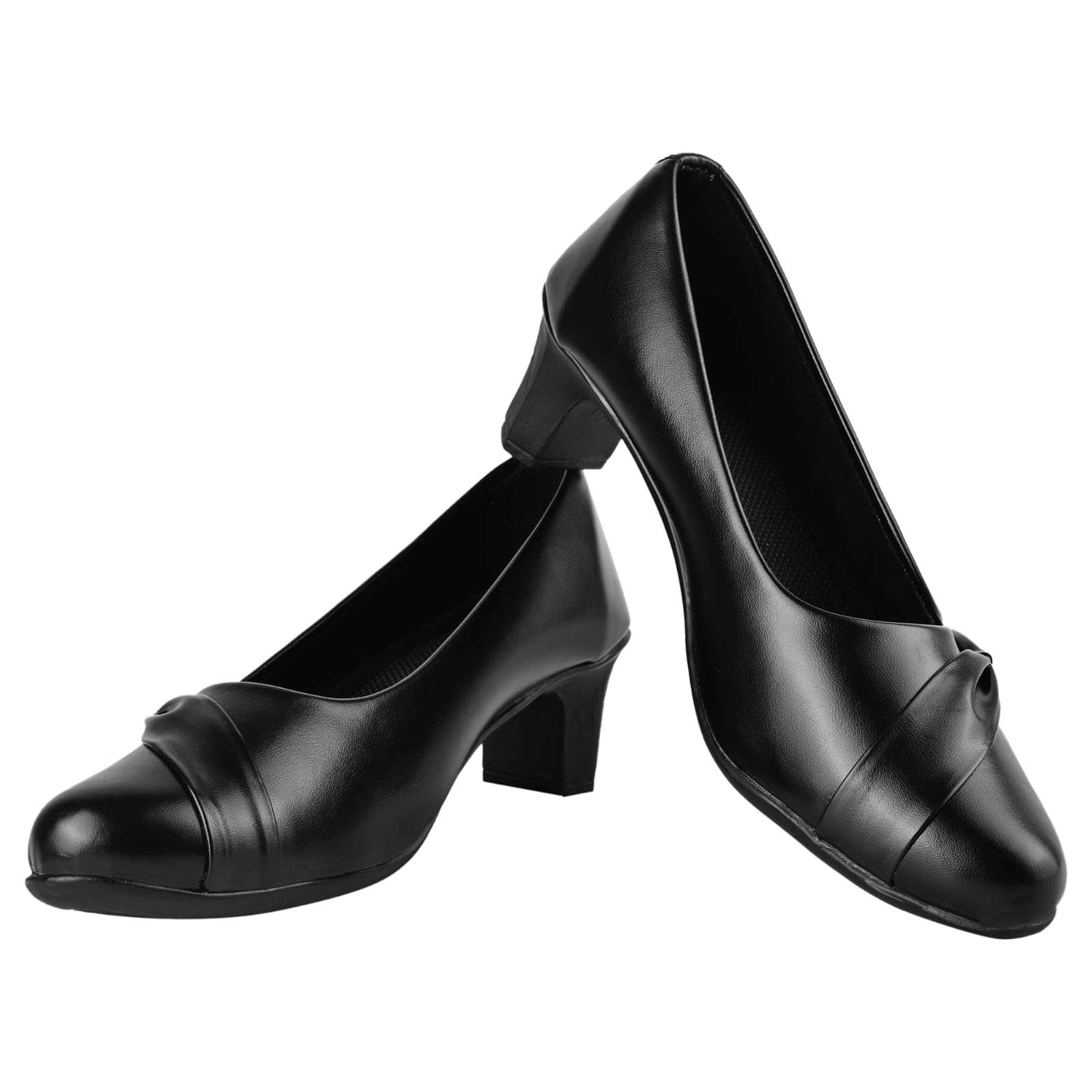 Elegant Black Formal Heeled Shoes for Women – Stylish & Comfortable Heels Bellies for Women-image-0