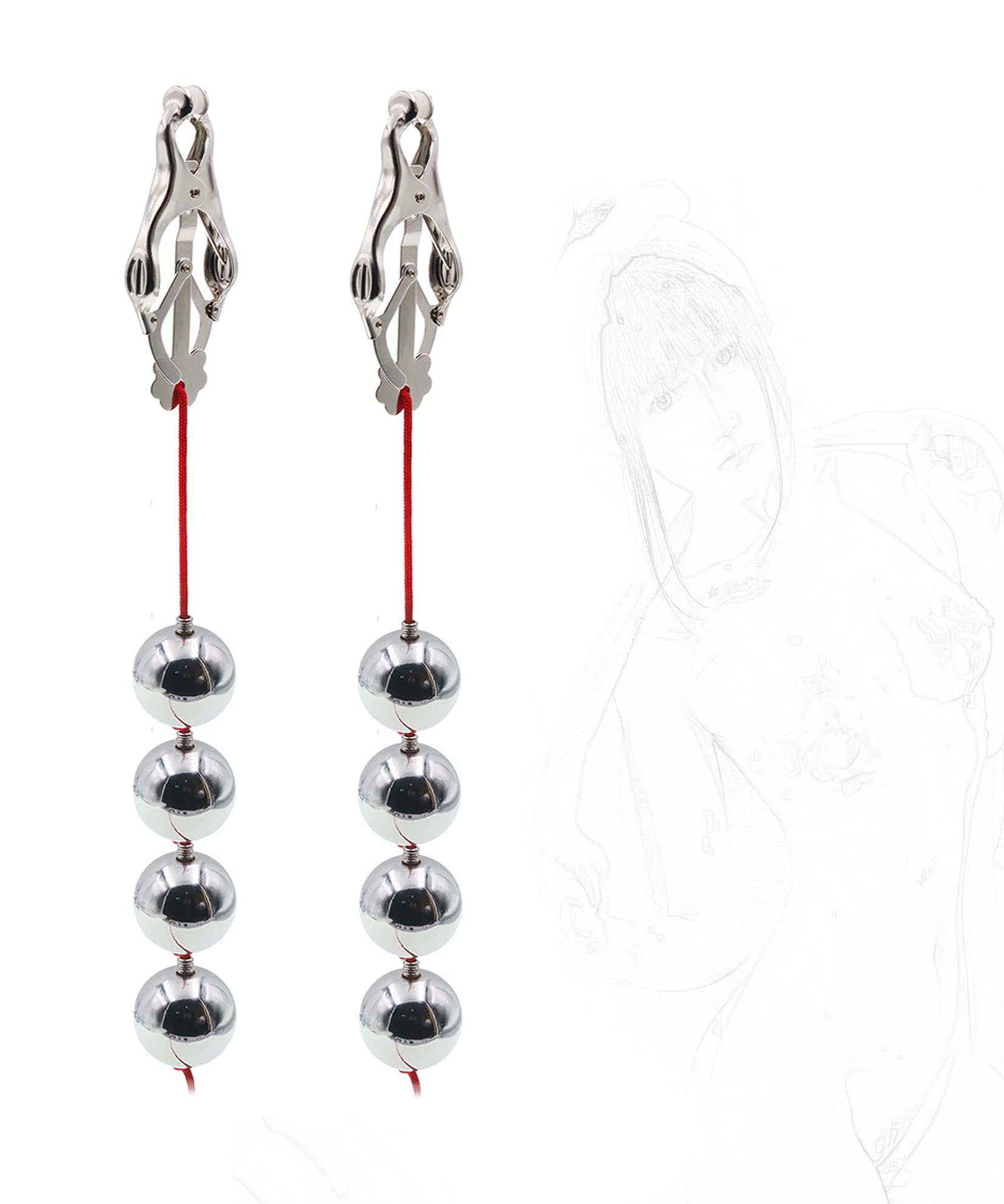 Morsetti Per Capezzoli Capezzoli Con Palline Di Peso Morsetti Per Capezzoli Sessuali Morsetti Per Capezzoli Pesanti Con Peso Morsetti Per Capezzoli Fetish BDSM SM Bondage Giocattoli Sessuali