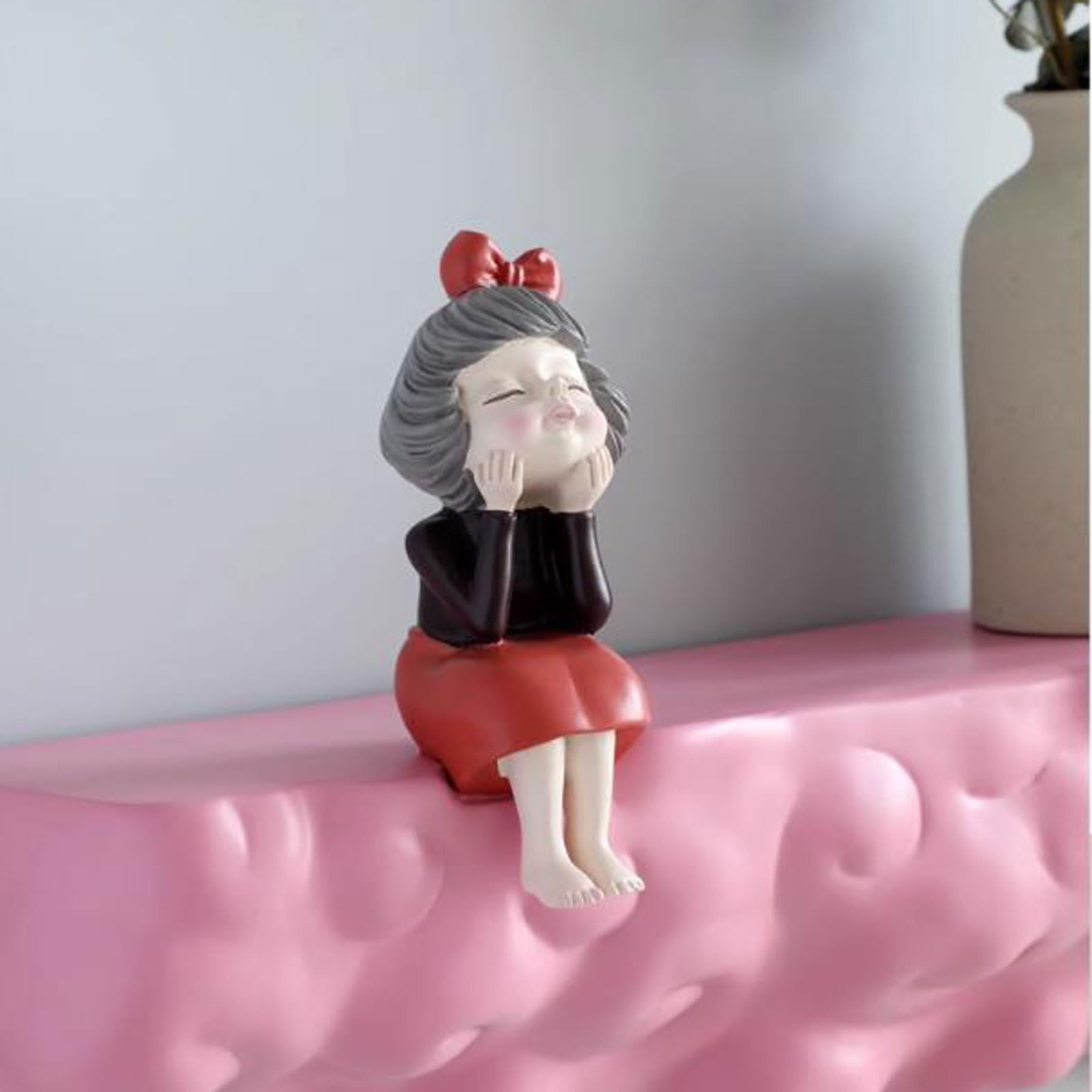 Półka ścienna Żywiczne półki pływające montowane na ścianie, wąska półka ścienna Pływające półki(Pink)