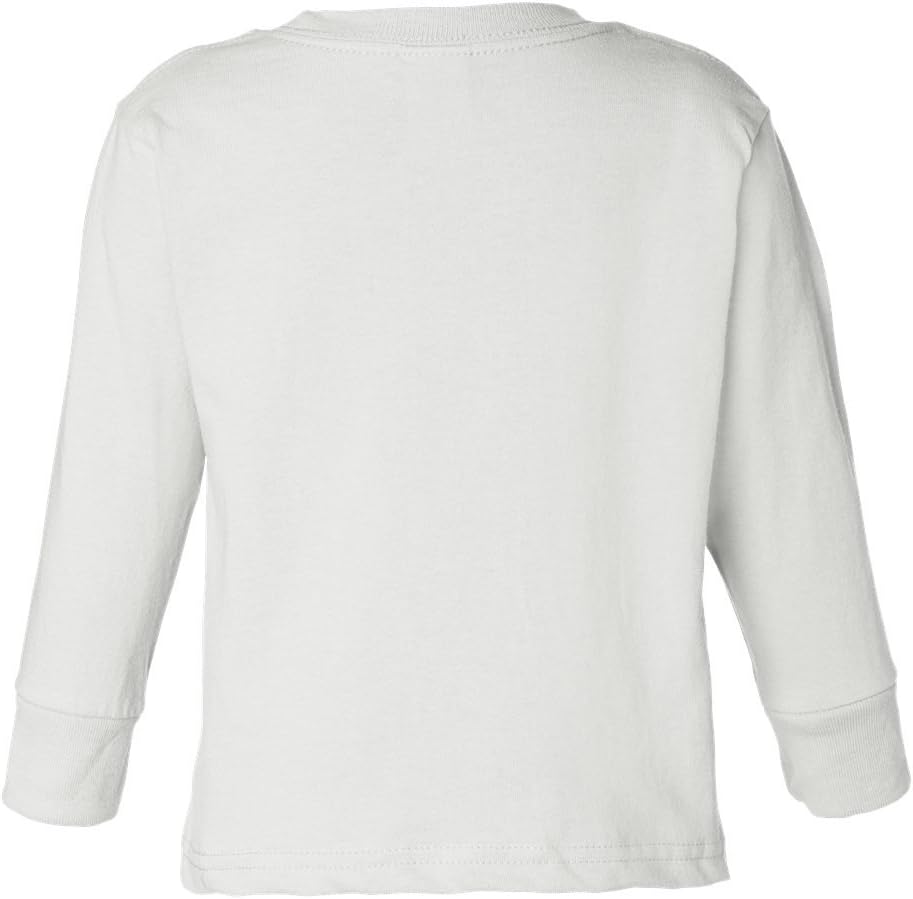 RABBIT SKINS 5.5 oz. Jersey Long-Sleeve T-Shirt (3311) White, 3T - Image 3