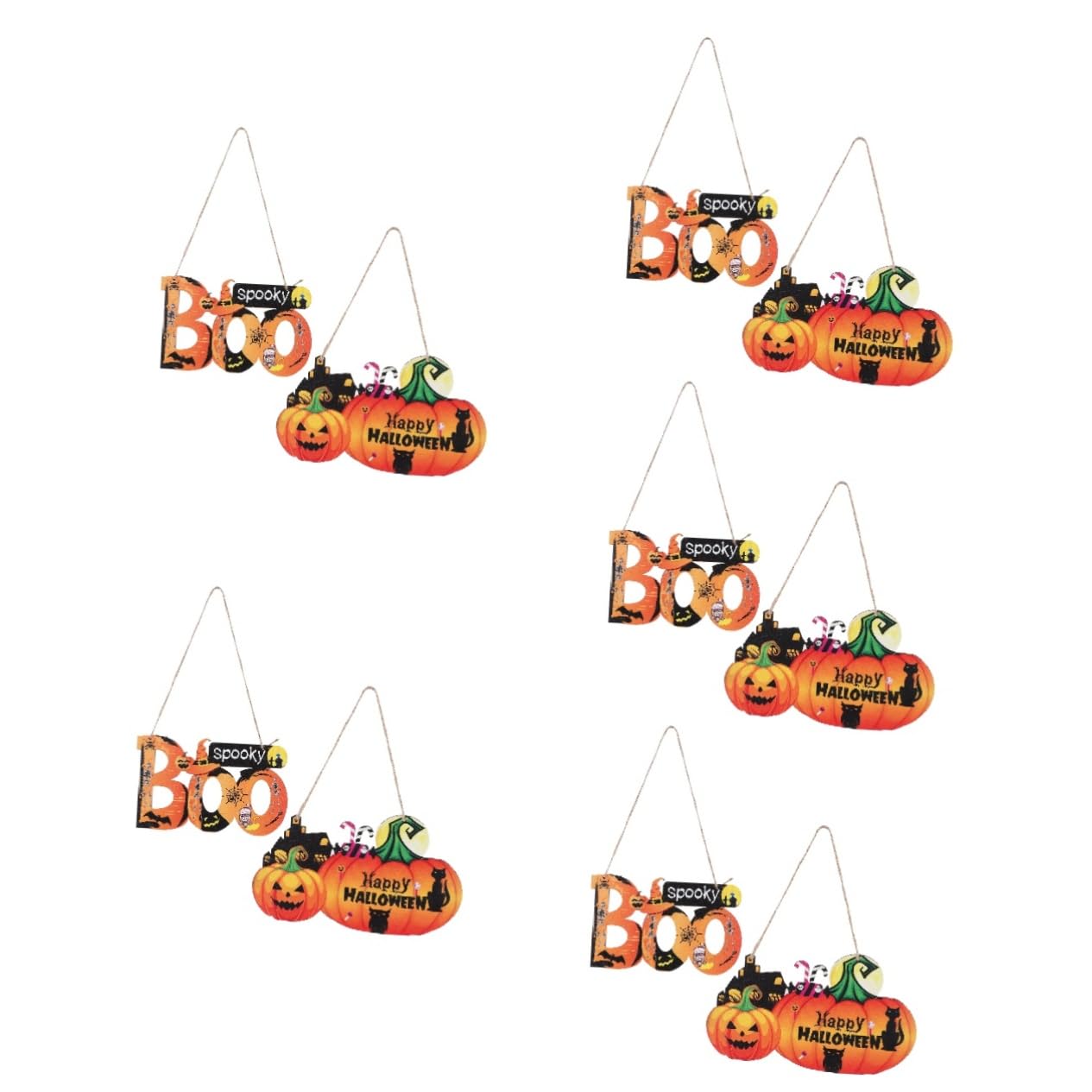 PRETYZOOM 5 Set Di Cartelli Da Appendere Per Halloween Da Appendere Alla Parete Per Feste Di Ballo Di Halloween Per Decorazioni Di Halloween 2 Pezzi * 5