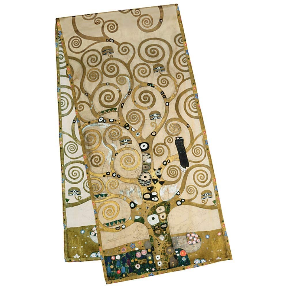 VON LILIENFELD® Foulard Soie Gustav Klimt Arbre de vie Femme Écharpe Cache-Nez Art
