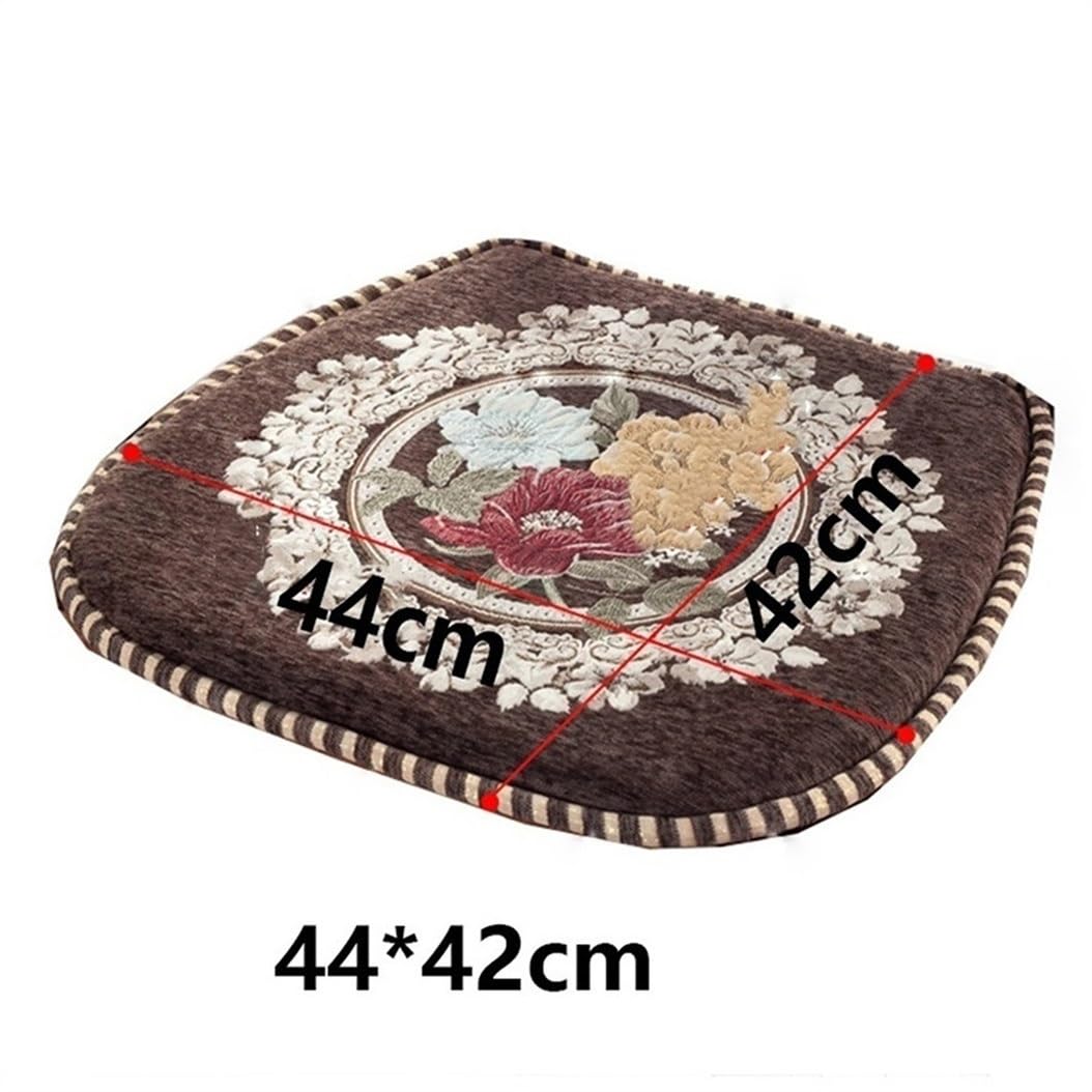 Set 1/2/4/6/8 Stuhlkissen mit Bändern - Rutschfestes Esszimmer für Küchenstühle Mit Reißverschluss Bequem & Pflegeleicht Ideal für Esszimmer Deko