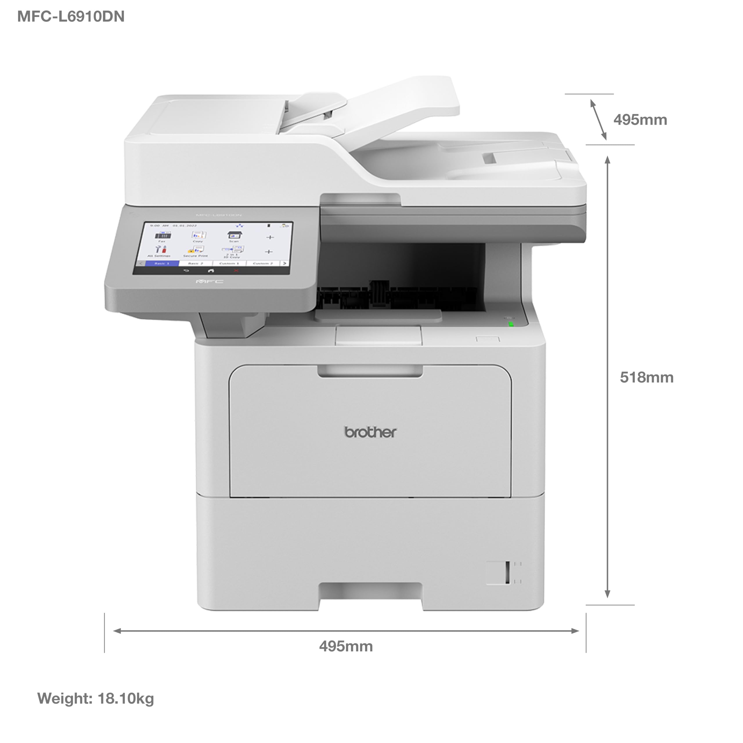 Brother MFC-L6910dn Stampante Multifunzione Laser A4 1200x1200 DPI 50 ppm Wi-Fi