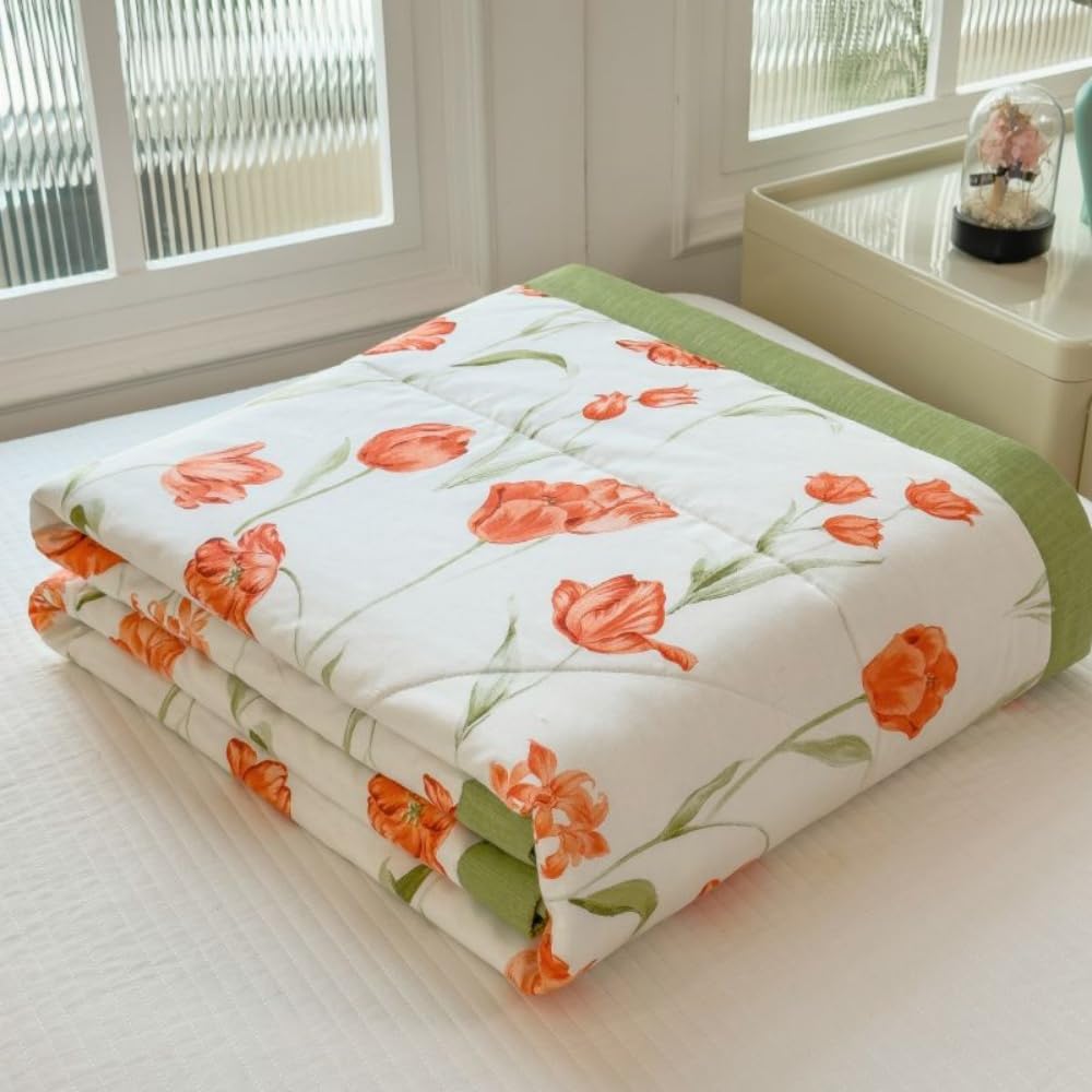 DOTBUY-SHOP Couvre Lit Matelassé Été - 100% Coton Couette Couverture