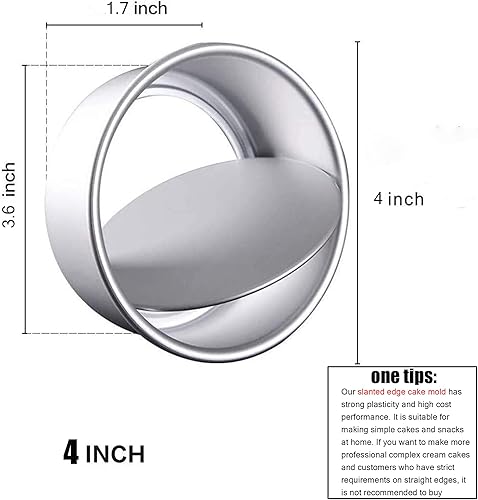 Miniatura 2 de EXGOX Paquete de 2 moldes redondos antiadherentes de aluminio profundo de 4 pulgadas con parte inferior extraíble para bodas, cumpleaños, Navidad,