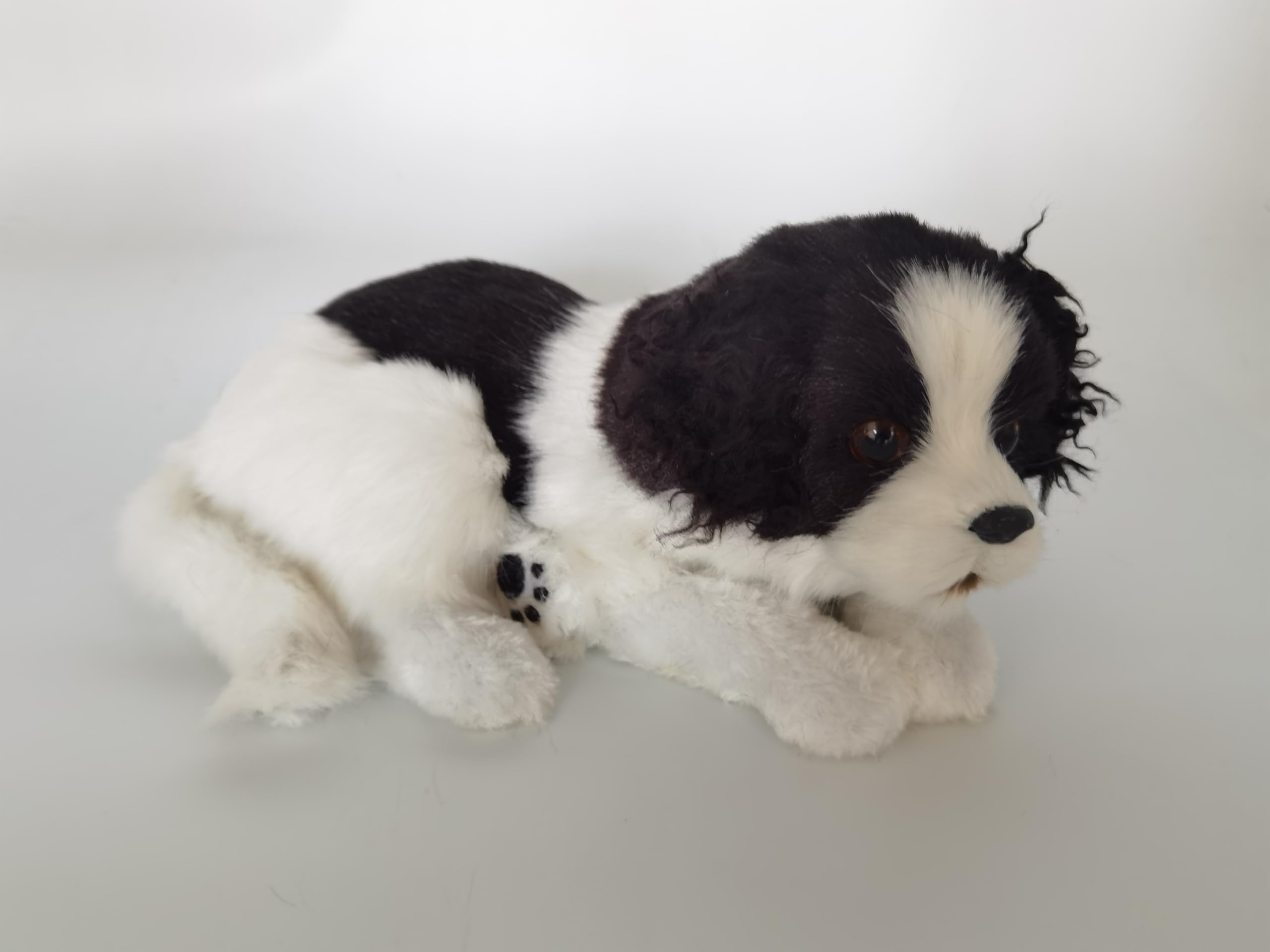 PawFection Pets Border Collie Dog, Realistic, Lifelike Stuffed Interactive Nodding Pet Toy, Companion Pet Puppy with 100% Handcrafted Synthetic Fur