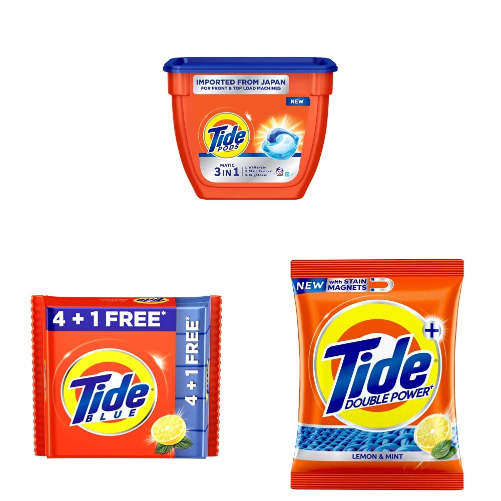 Buy Tide Matic 3in1 PODs Liquid Detergent Pack 32 Count for Both Front Load & Tide Blue