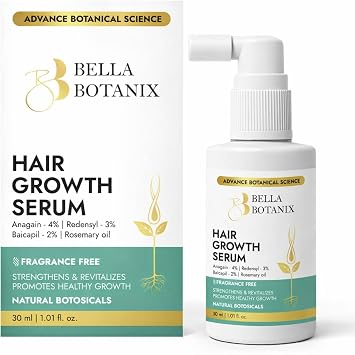 Hair Growth Serum with Redensyl, Anagain & Baicapil Anti Hair Loss, Hair Fall Control, Rosemary Scalp Serum, Fragrance Free for Men & Women, 30 ml