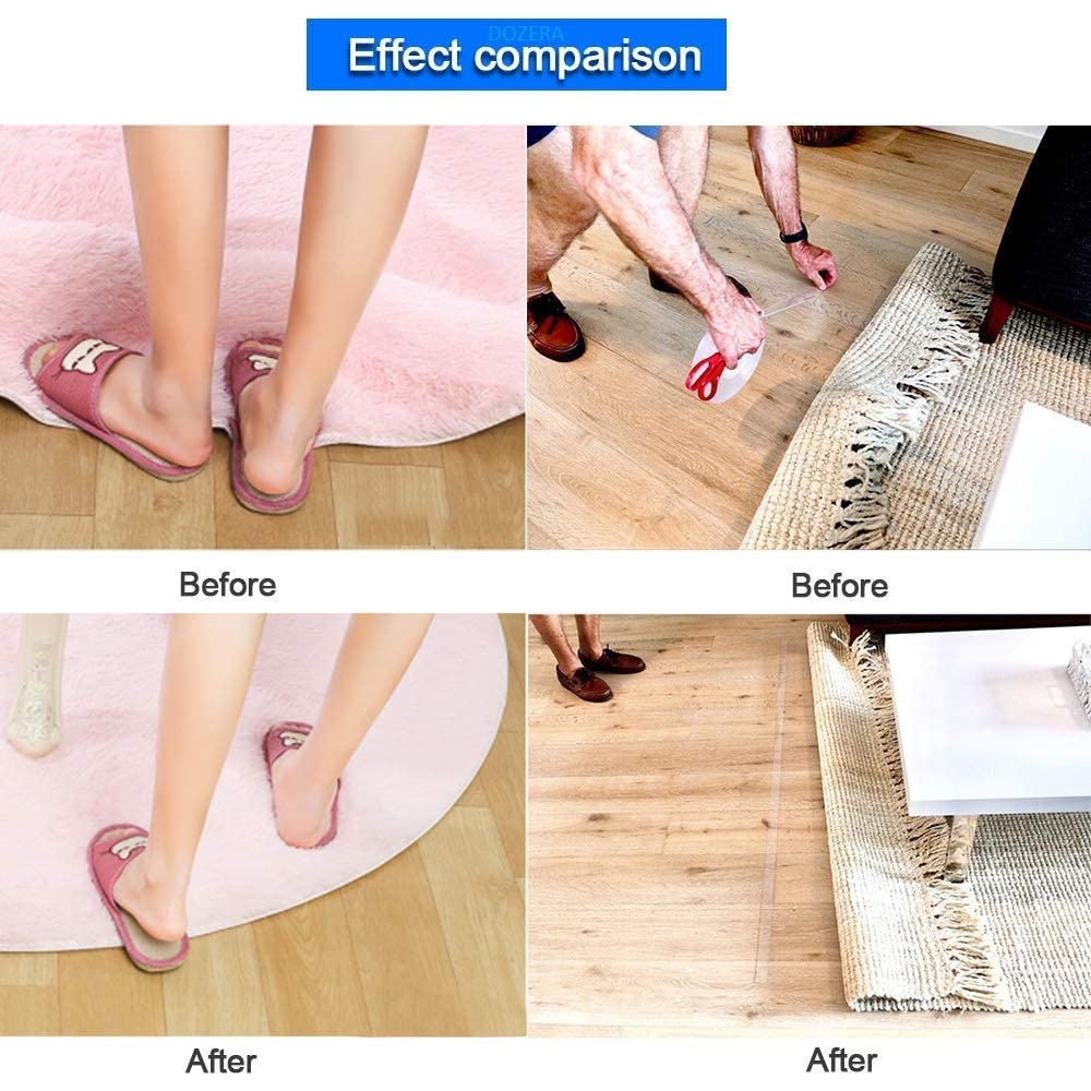 DOZERA Waterproof Double Sided Adhesive Silicon Tape, Transparent Adhesive Heavy Duty, Heat Resistant,Multi-Functional, Removable, Washable, Sticky,No Trace,Anti-Slip Gel,Nano,Tape 3 M 4