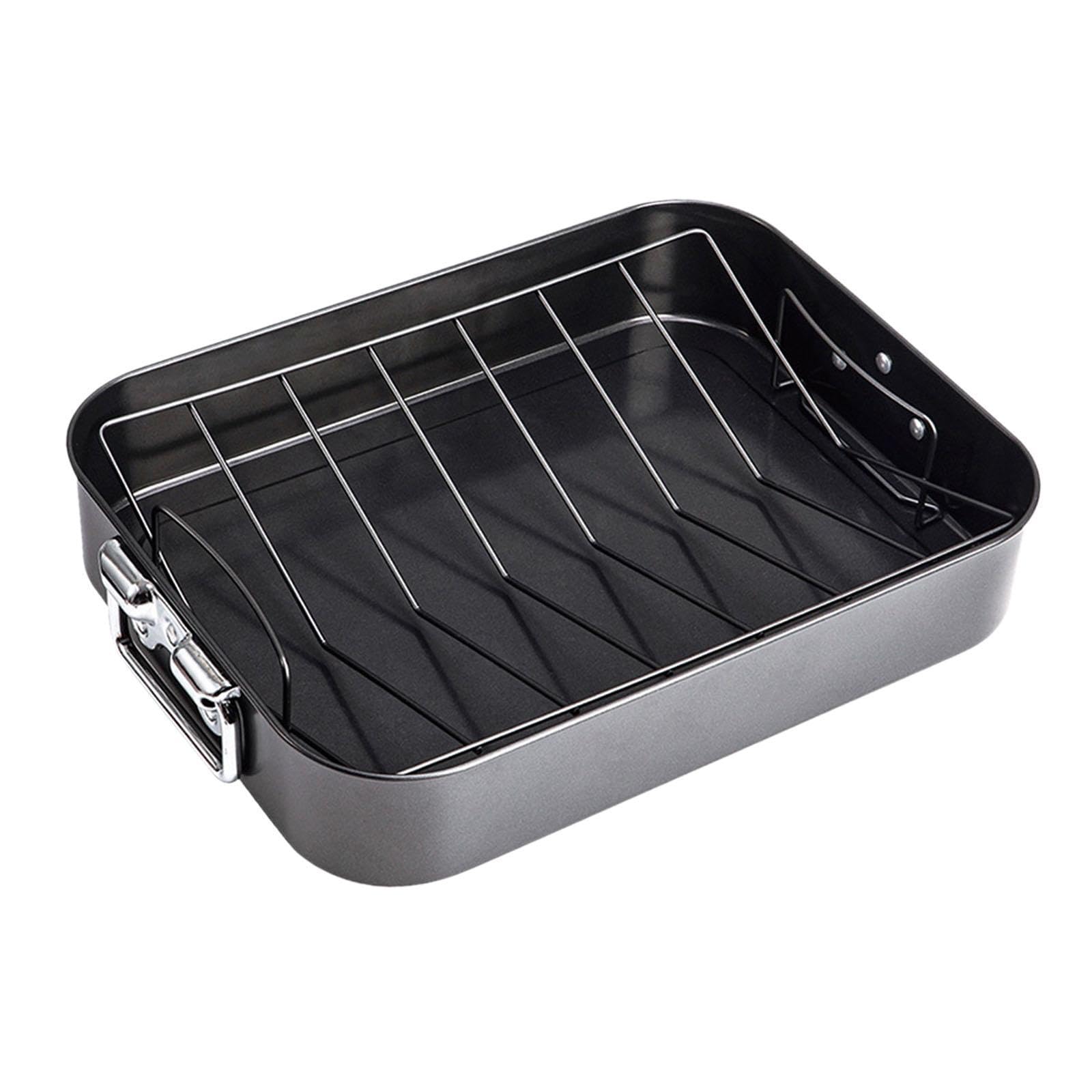 Plat à rôtir avec grille de four 40 cm en inox pour dinde