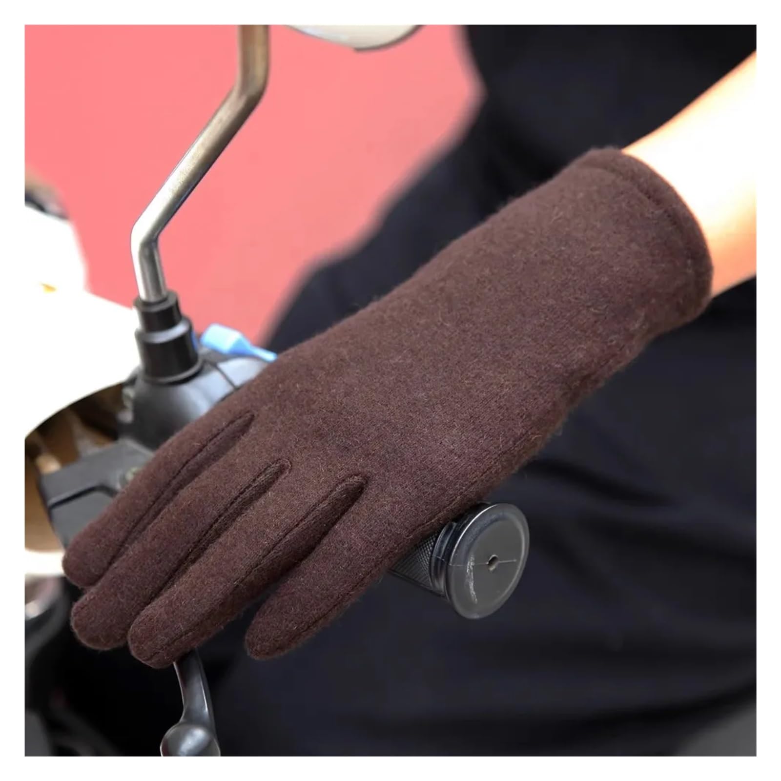 Guanti da donna Autunno Inverno Lana Vlevet sottile Strato singolo Mantieni caldi Guanti touchscreen da equitazione antivento da corsa Donna