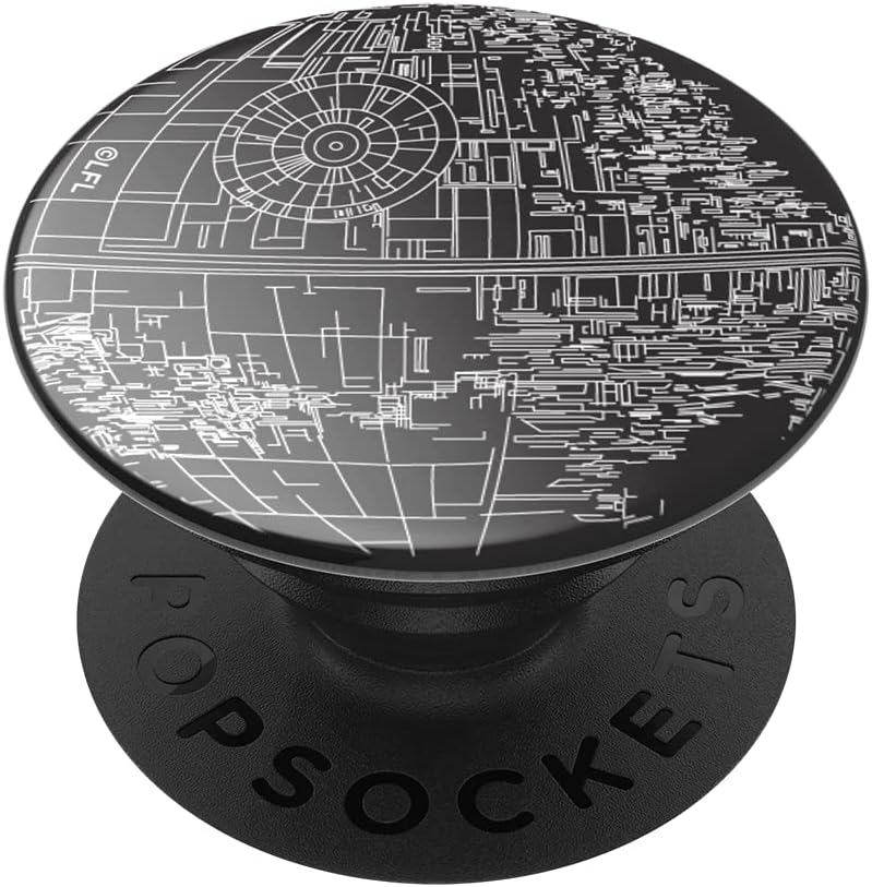 PopSocketsPopSockets: Phone Grip with Expanding Kickstand, Pop Socket for Phone - Star Wars - Death Star Alum