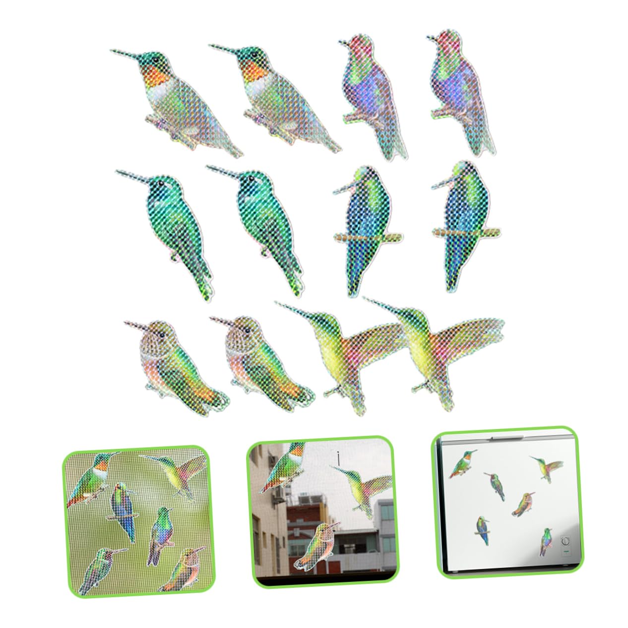 PRETYZOOM 24pares Calcomanías Magnéticas Para Ventanas De Pegatinas Anticolisión De Hummingbirds Decorativas y Reutilizables Para Proteger Aves Hogares y Oficinas
