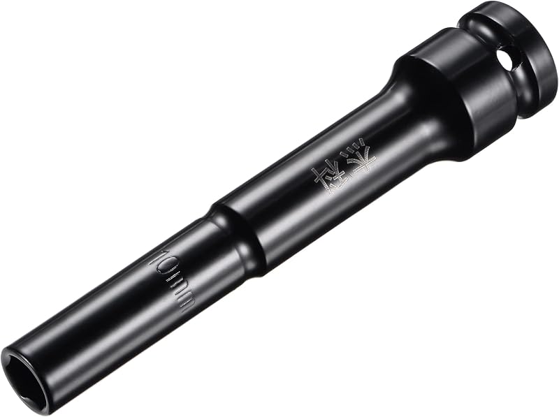 Soquete de Impacto 10 mm com Encaixe de 1/2 pol., Parede Fina e 6 Pontos uxcell – 122 mm
