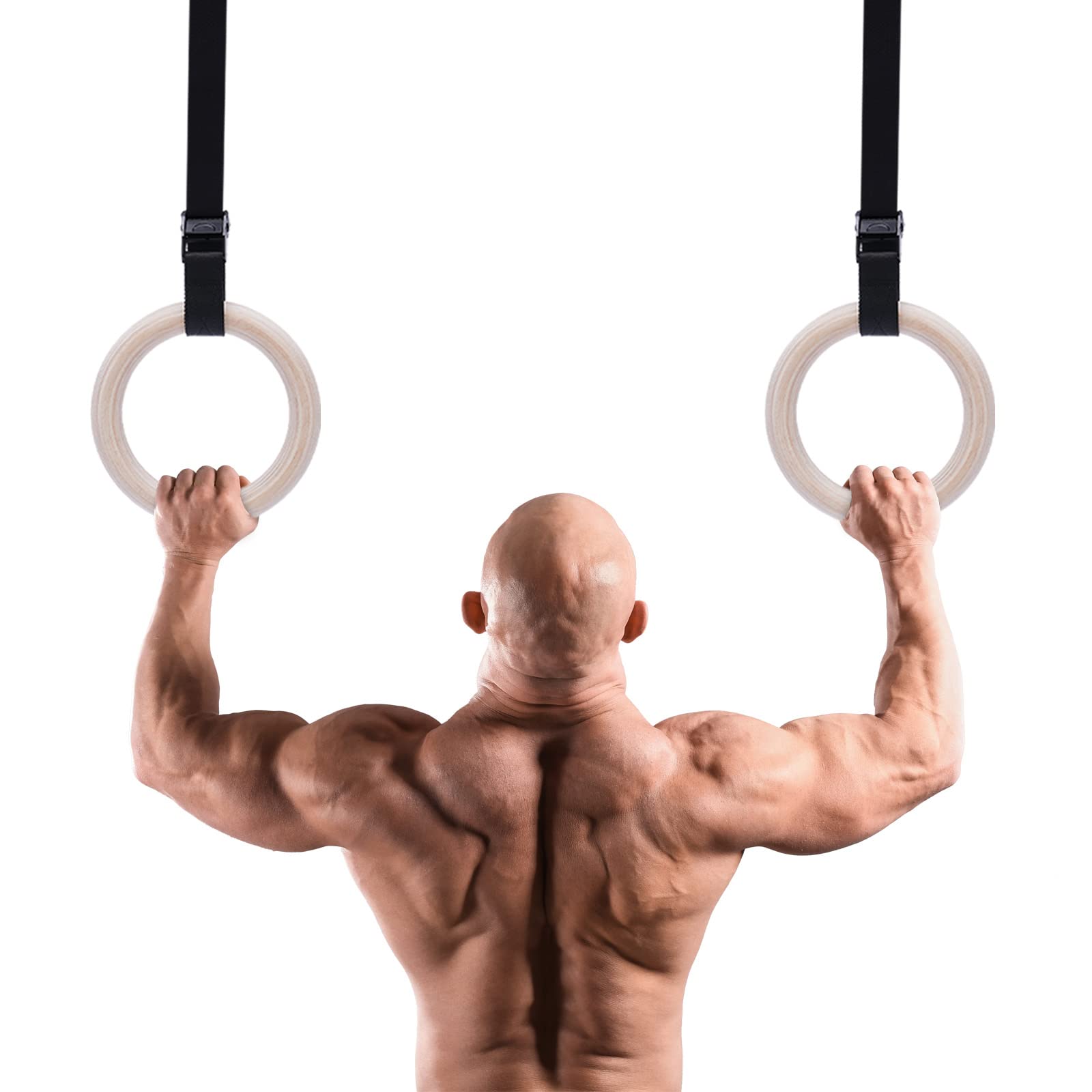 Anelli In Legno Per Calisthenics LISTHEN - Con Cinghie Regolabili, Portata 300 Kg, Per Trazioni, Dip E Allenamento A Corpo Libero - Foto 5