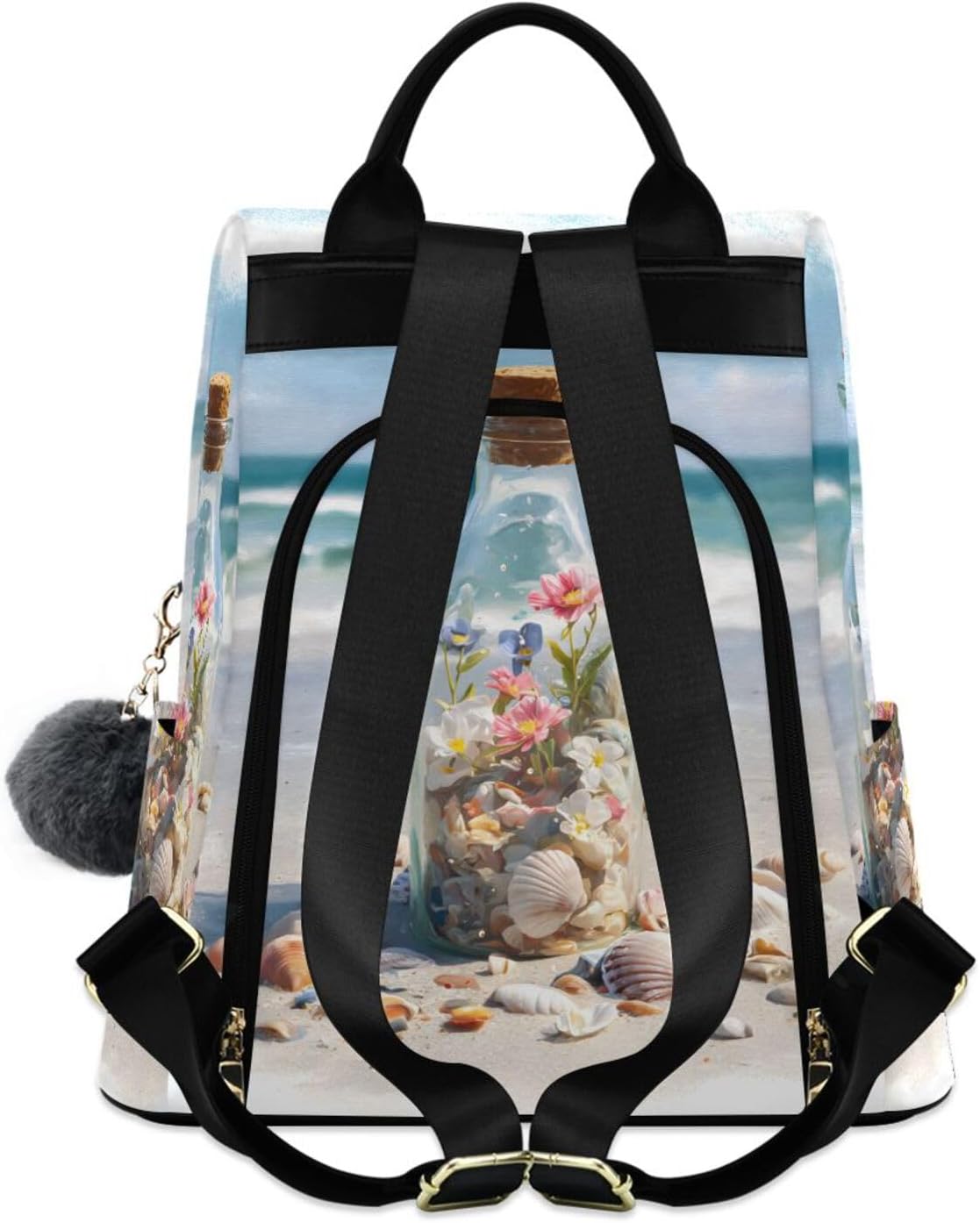 ALAZA Watercolor Seashells Backpack Purse for Women Anti Theft Fashion Back Pack Shoulder Bag