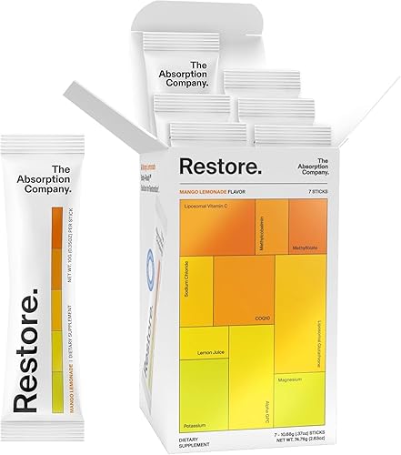 The Absorption Company Paquetes de electrolitos en polvo, mezcla de bebida de recuperación e hidratación para entrenamiento con glutatión liposomal,