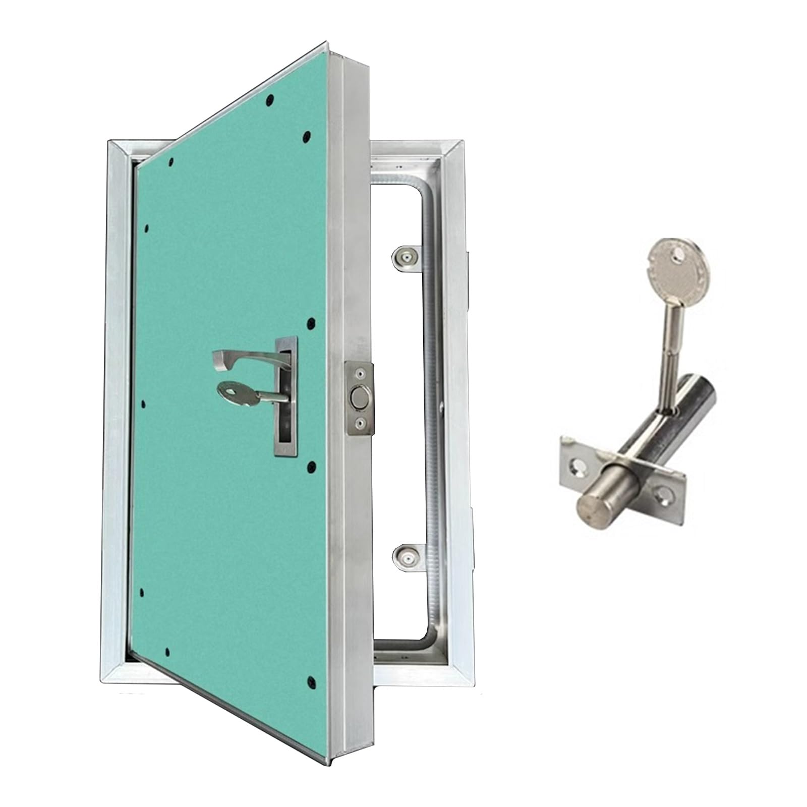 Lockable Inspection Access Panel Flush Mount, Small Large Plumbing Service Maintenance Door Cover, Heavy Duty Invisible Access Panels for Drywall with Plasterboard(WxH 32x48in)