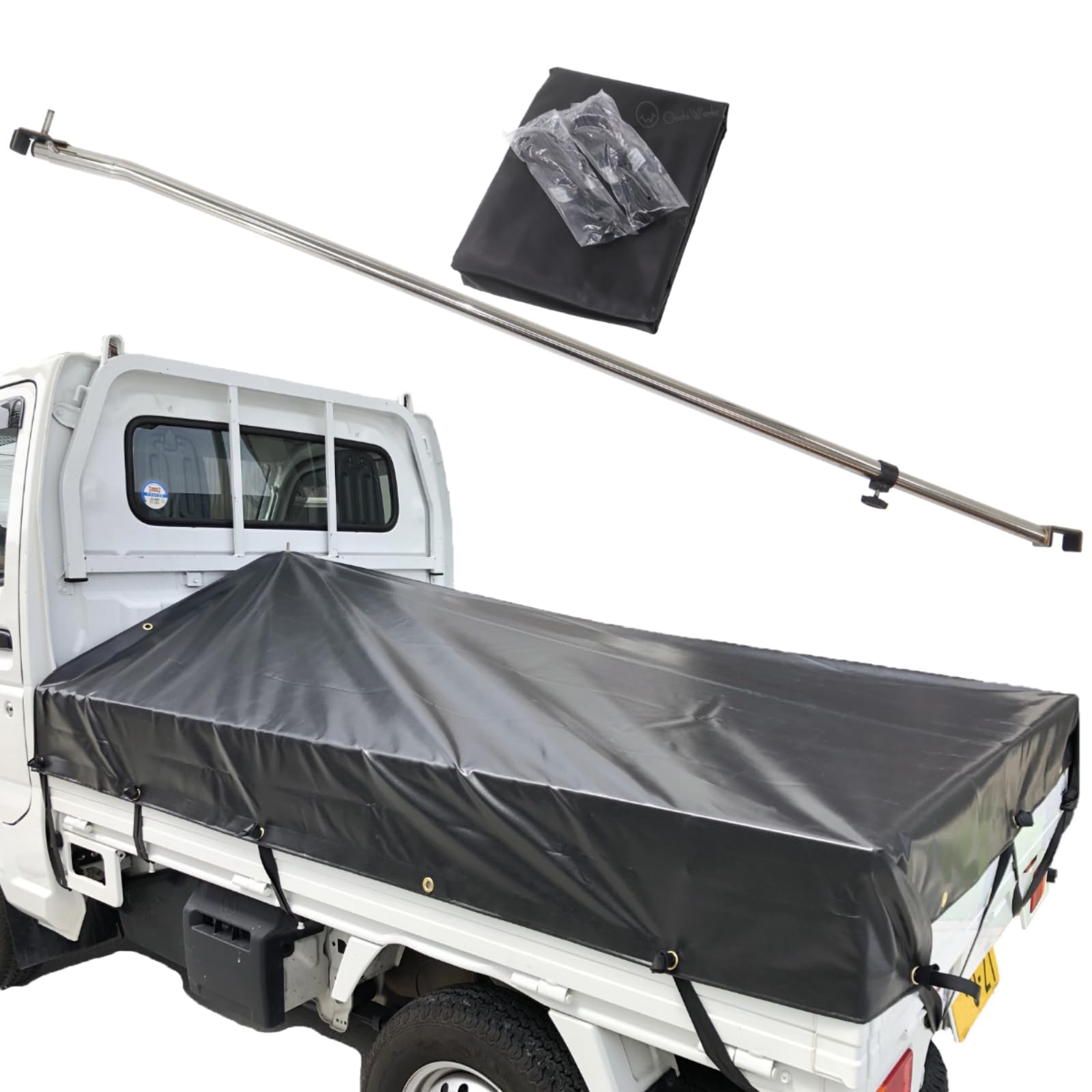 トラック荷台 5m 内側ステンレス製 Amazon.co.jp: トラックシート 軽トラ用 ステンレス伸縮式荷台ポール
