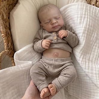 Zero pam 18 inch Realistic Reborn Baby Dolls Boy Silicone Full Body, 45 cm Real Life Sleeping Toddler Newborn Baby Doll That Looks Real Anatomically Correct Platinum Babies Doll Toys for Kids