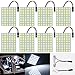 8-Pack White 600Lums 5050 48-SMD 12V DC LED per Rimorchio per Auto Camper RV Illuminazione Interna Pannello Cupola Lampada Mappa Tetto Plafoniera Lampadina con 8 X T10, Adattatore Festone