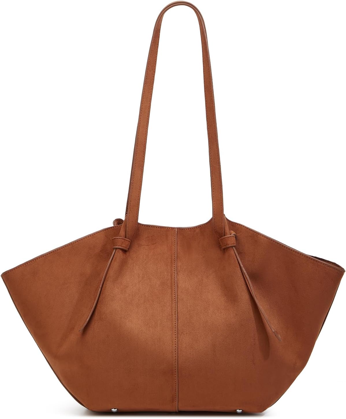 2 Pcs Suede Tote Bag for Women Trendy Crossbody Shoulder Purse Satchel Retro Hobo Purses Top Handle Handbags with Wallet