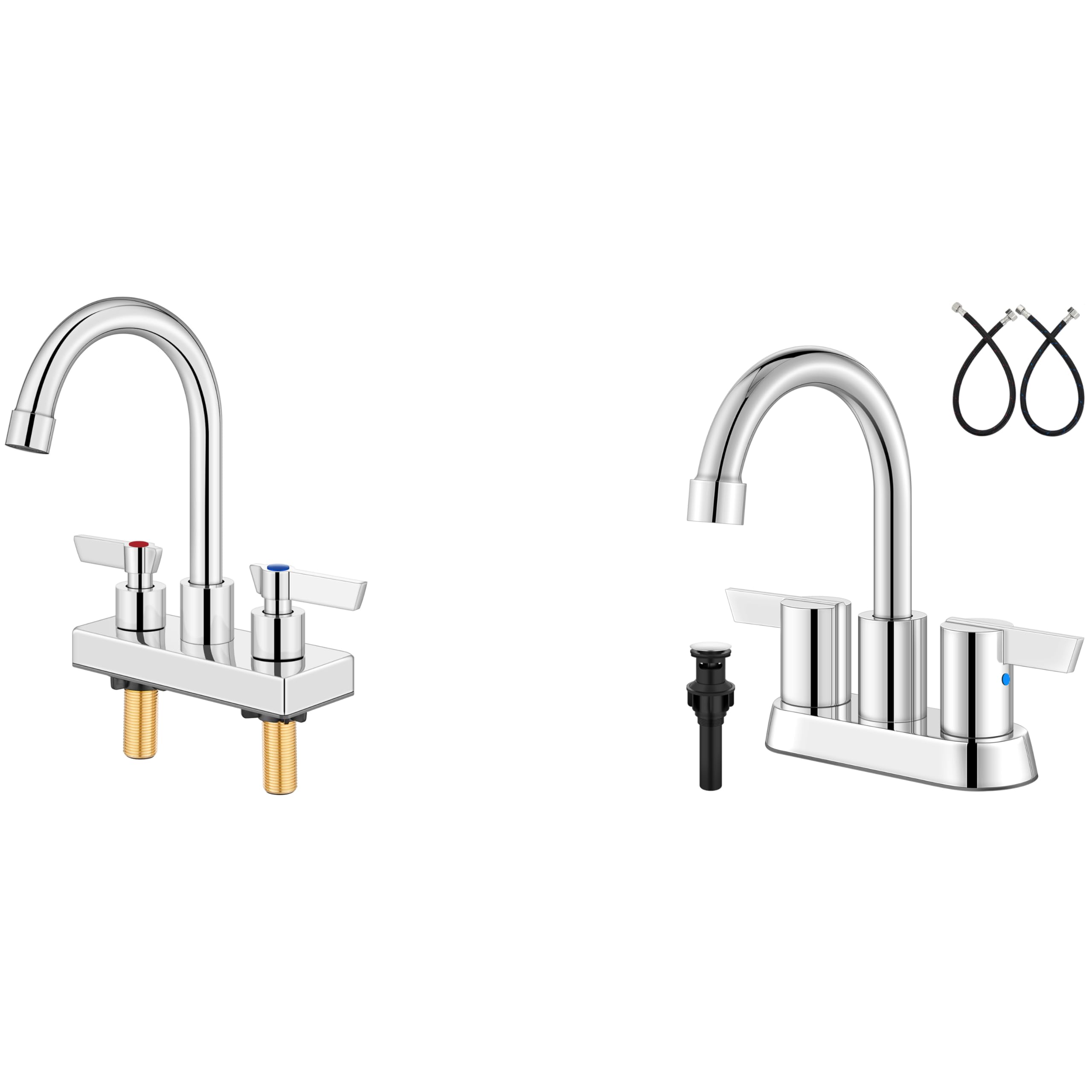 Hcfyauis Bar Sink Faucet 4-Inch Centerset Bathroom Faucet