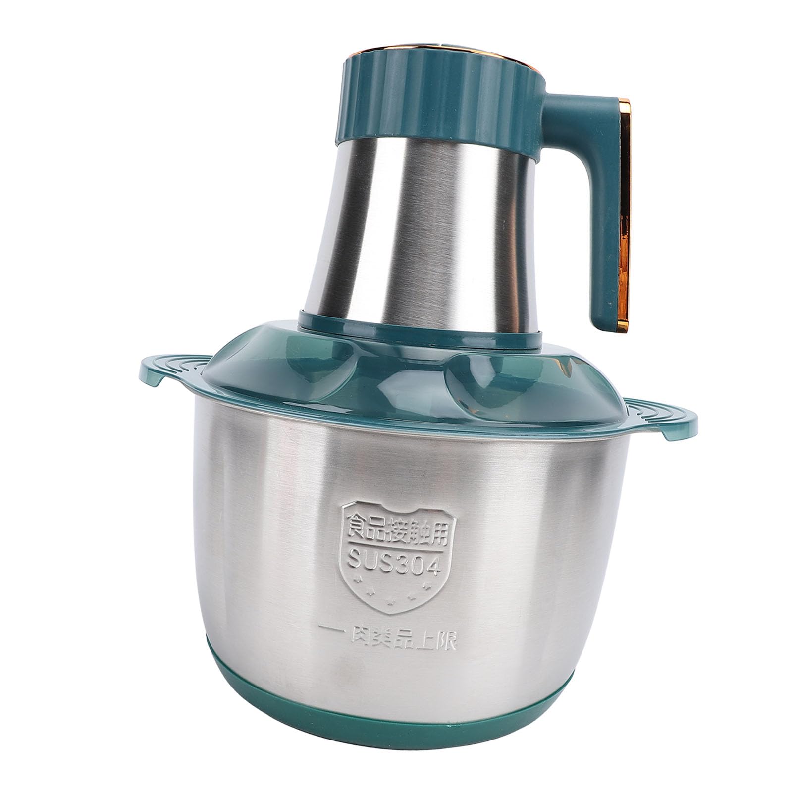HEEPDD Procesador de Alimentos para Picadora de Carne Eléctrica, Acero Inoxidable SUS de 500 W con 2 Cuchillas, 3 Platos y Capacidad de 5 L para Moler Carne, Verduras y Frutas (Enchufe europeo 220v)