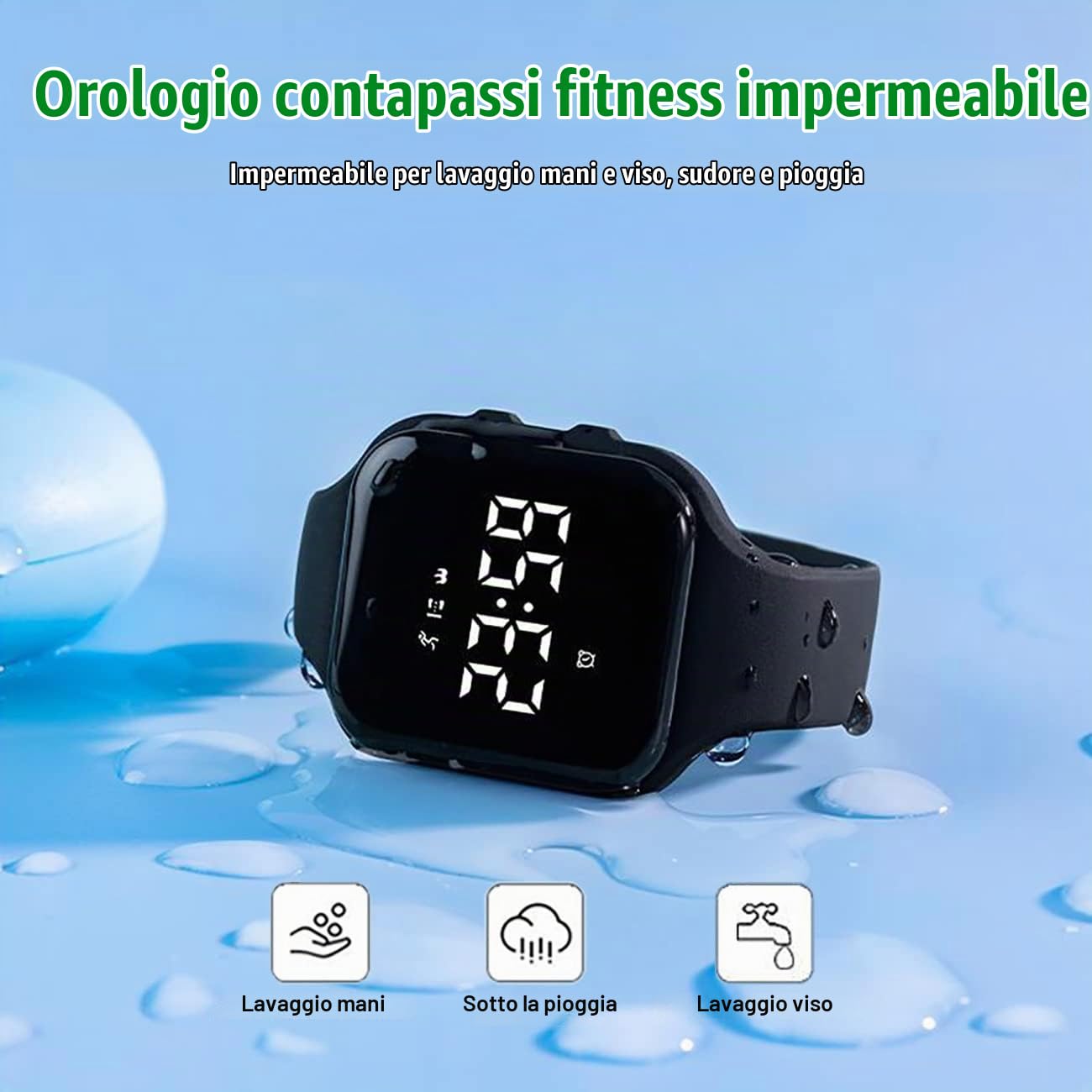 Bambini Orologio Digitale Fitness Tracker Senza App/Bluetooth, Impermeabile LED Orologio Polso con Contatore Calorie/Distanza Sveglia Pedometro Orologio Sportivo per Bambini Ragazzo Ragazza