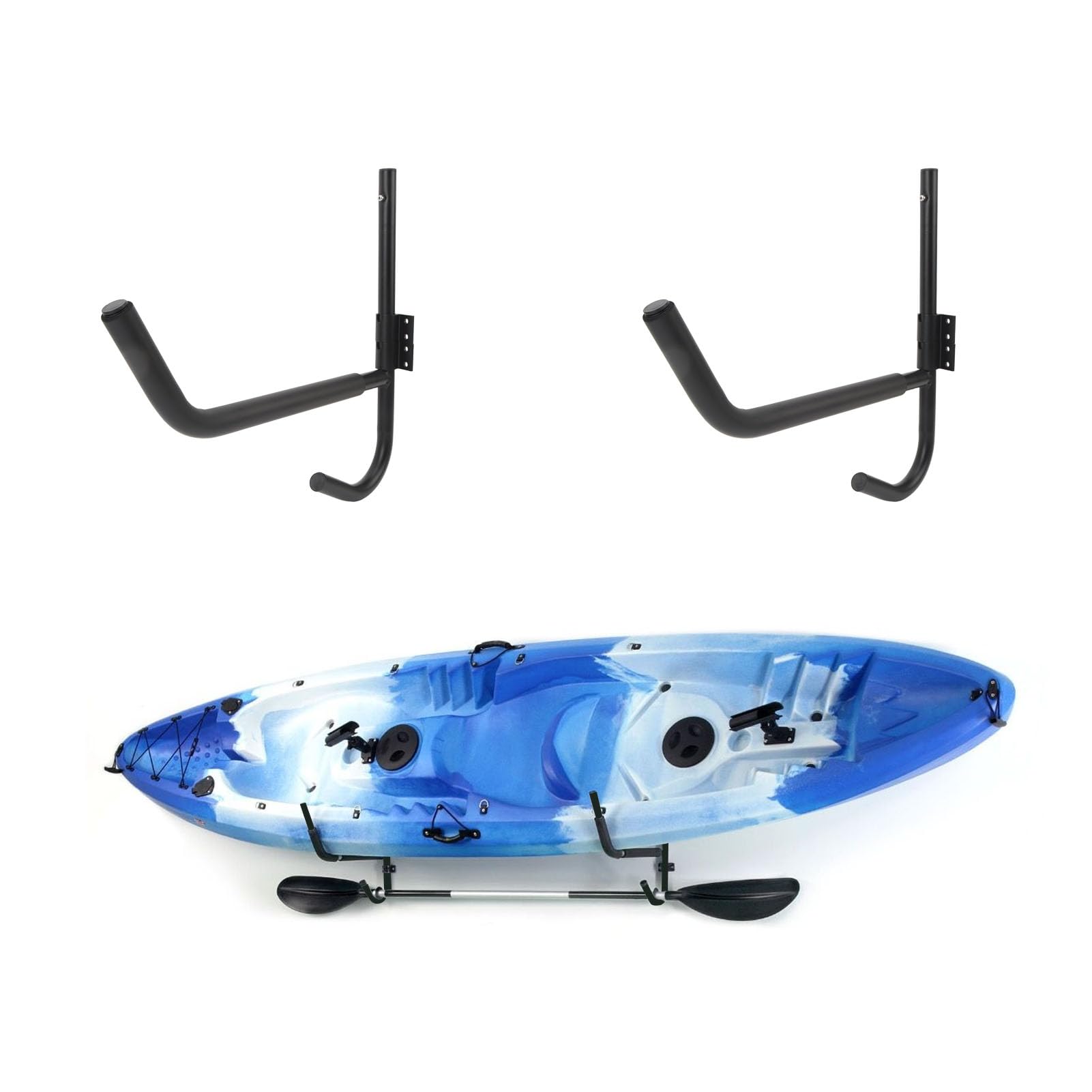 TANIQIACA - Strength Iron Kayak Storage Rack - Foldable & Rotatable Wall Mount for Indoor & Outdoor Use - Space Saving Solution for Boats, RVs, Garage