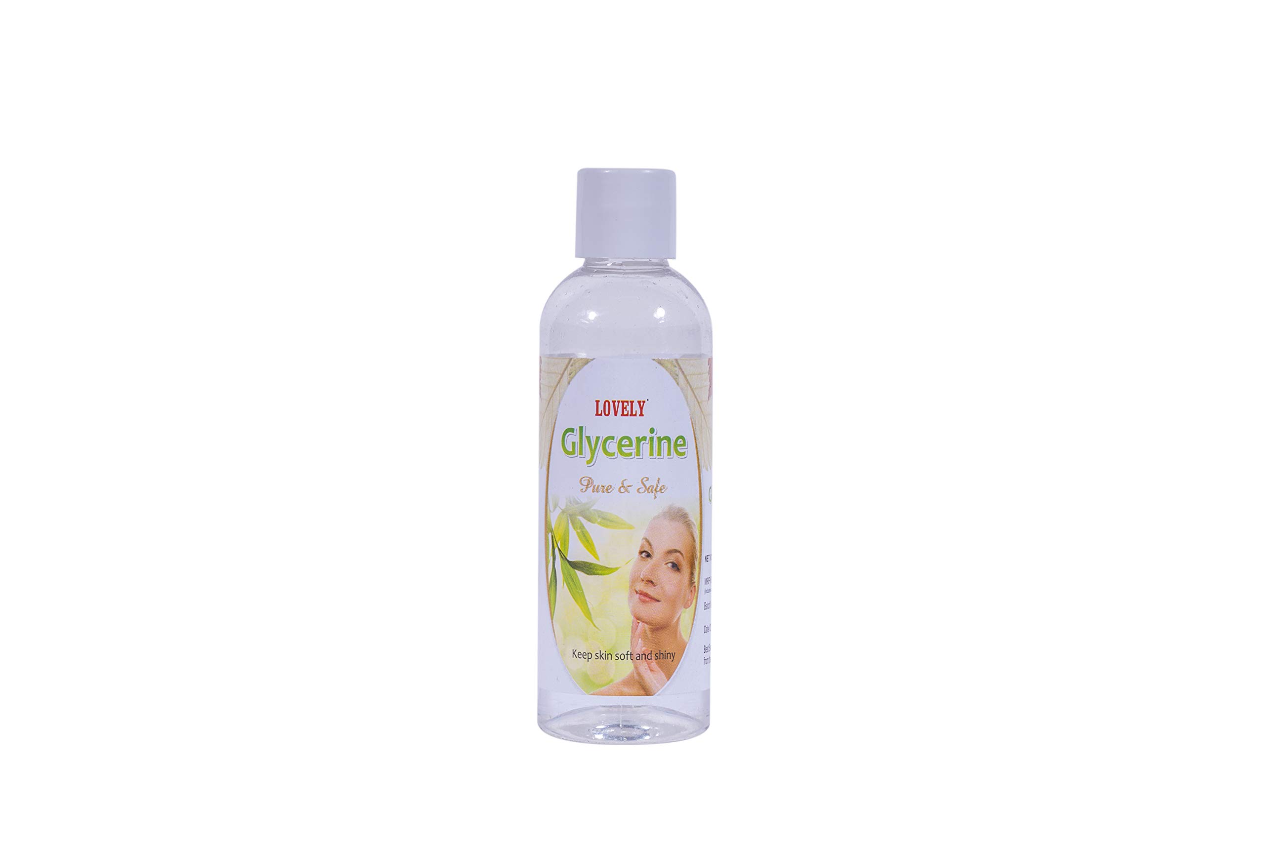 LOVELY Glycerine Pure and Safe Skin, Face | Soft and Smooth Skin | Multipurpose - 100 Grams * 2 Pack