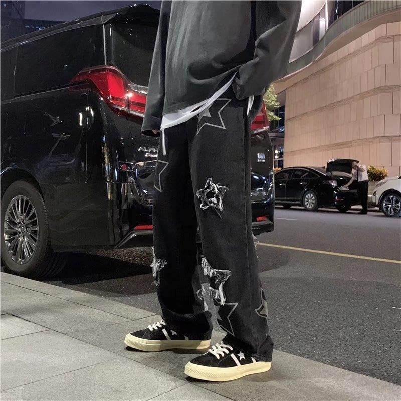 Y2K Baggy Jeans Emo Star Patchwork Cyber Cargo Pant Grunge Vintage Demin Clothing Aesthetic Hiphop Jogger Sweatpants3