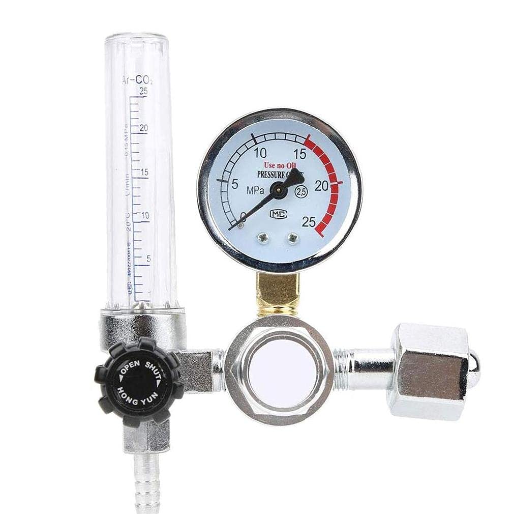 Buy Argon CO2 Flow Meter Pressure Regulator Gauge 025MPa Welder Parts