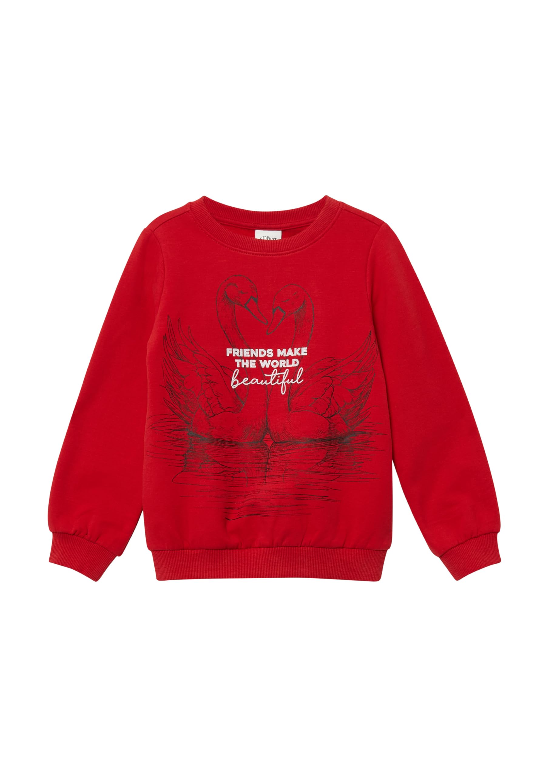 s.Oliver Mädchen Kuscheliges Sweatshirt mit Glitzerprint Sweatshirt