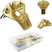 Earthquake Hangers75lbs-10pcs, Heavy Duty Earthquake Picture Hanging Hooks with Nails,Professional Earthquake Hanger on Wooden/Drywall Hanging Hardware for Clock,Mirror,Jewelry