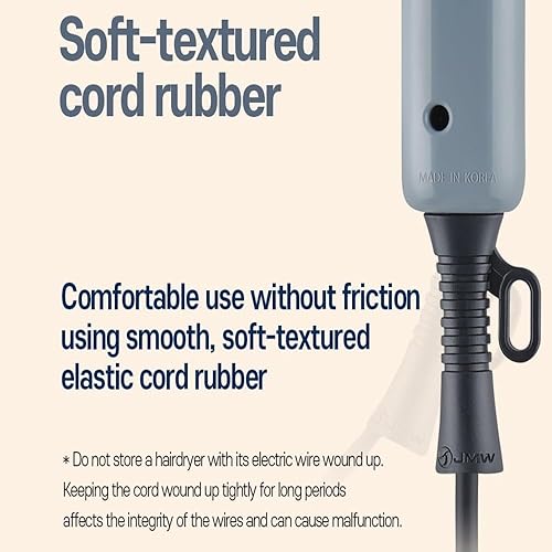 Miniatura 8 de Secador de Pelo Profesional de Salón Coreano JMW con Difusor y Soporte AIR B 1600W - Ligero, Potente Motor BLDC, Viento 100% Fresco Sin Calor,