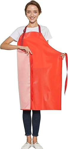 Miniatura 2 de Delantal largo de vinilo impermeable  Lino forrado, resistente a los productos químicos, mantel seguro