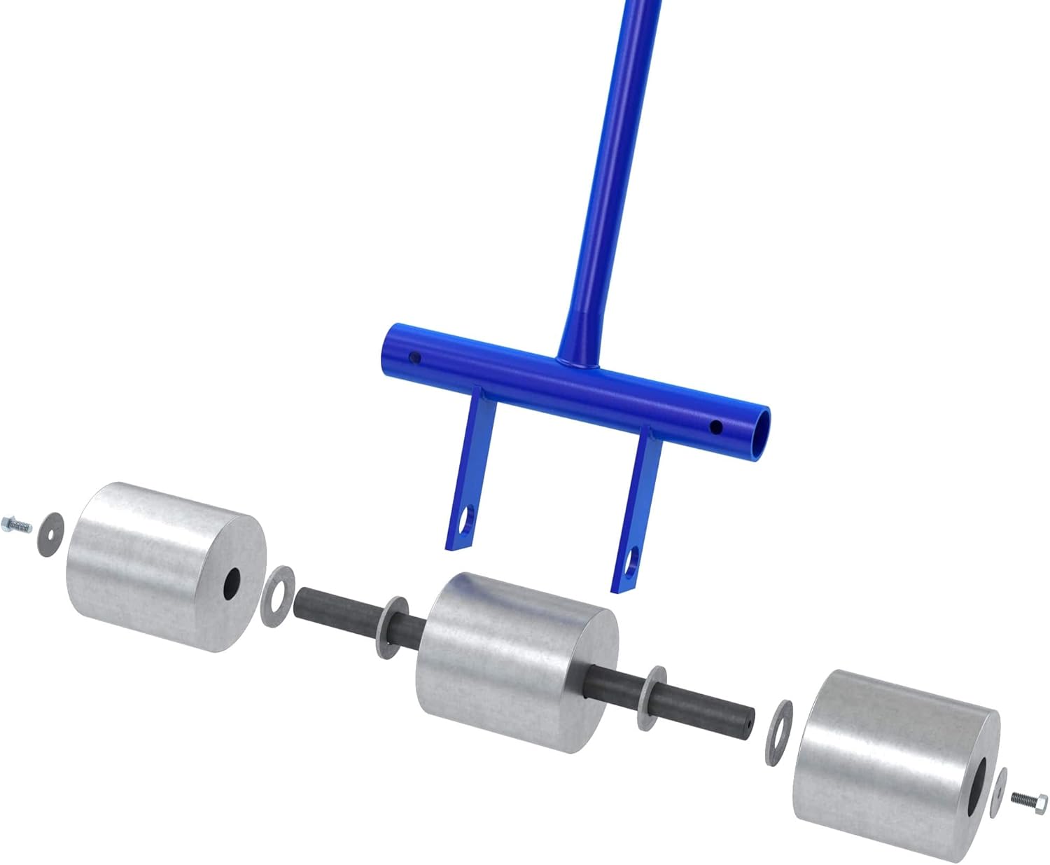 Bon Linoleum Roller 75 LB Solid Steel Flooring Roller with Floating Rollers Smooth Surface and Rust Resistant Painted Yoke