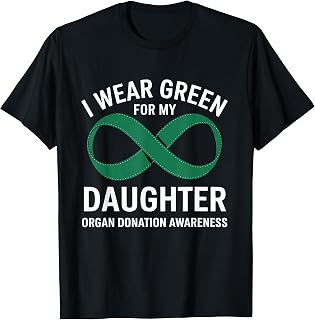 Organ Donation Awareness Green Ribbon Donate Donor T-Shirt